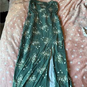 Floral Green Maxi Dress